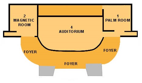 A diagram of the Townsville Convention Centre for  Graduation. Contact the Townsville student centre on Phone (07) 4781 5255 or freecall (within Australia) 1800 246 446 if you need assistance. 