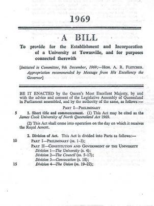  of North Queensland Bill 1969